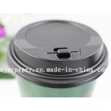 Paper Cup Lid Cover (black styrene travel lid) -Pcl-6